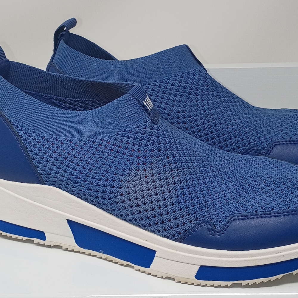 Fitflop Blue Sneakers with Knit Design - Picture 3 of 6